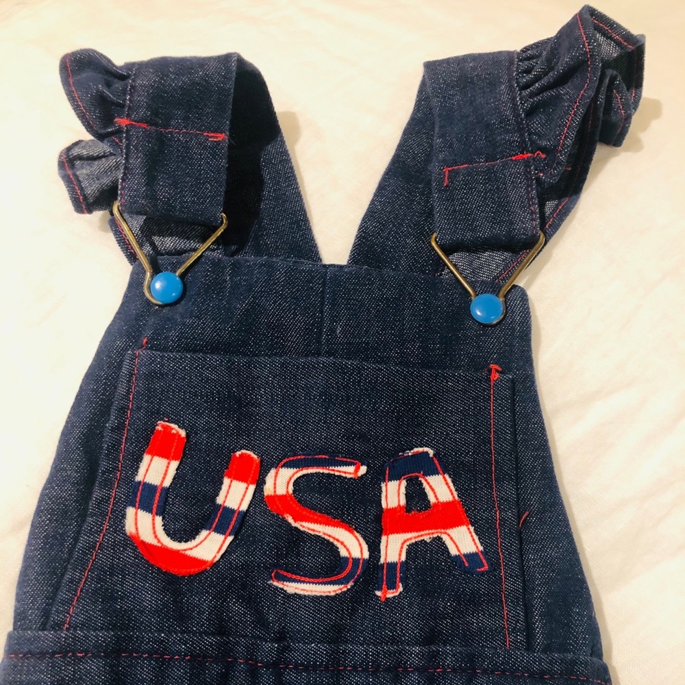 Vintage toddler bell bottom overalls